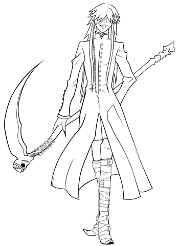 Undertaker Grim Reaper Coloring Page